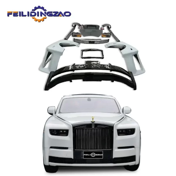 Saar Auto Parts Carbon Fiber Car Front Bumper Engine Cover Body Kit Upgraded to for Rolls-Royce Phantom 2004-2017 6 Th to 9 Th