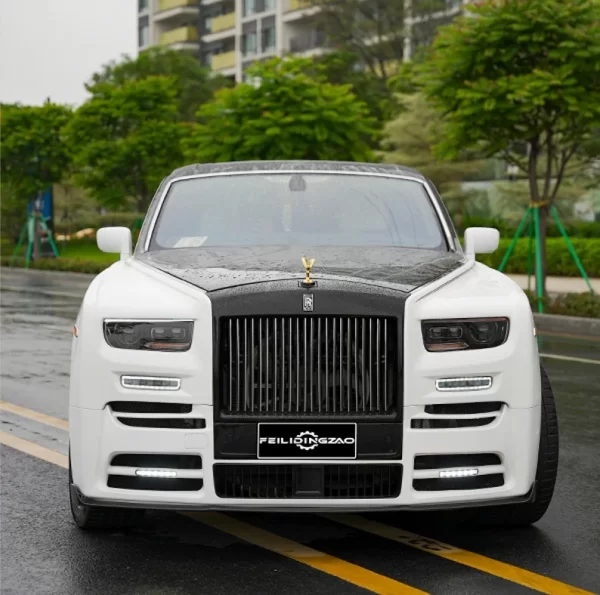 Saar Carbon Fiber Car Front Bumper Engine Cover Body Kit Upgraded to for Rolls-Royce Phantom 2004-2017 6Th to 8 Th Mansory Style - Image 5