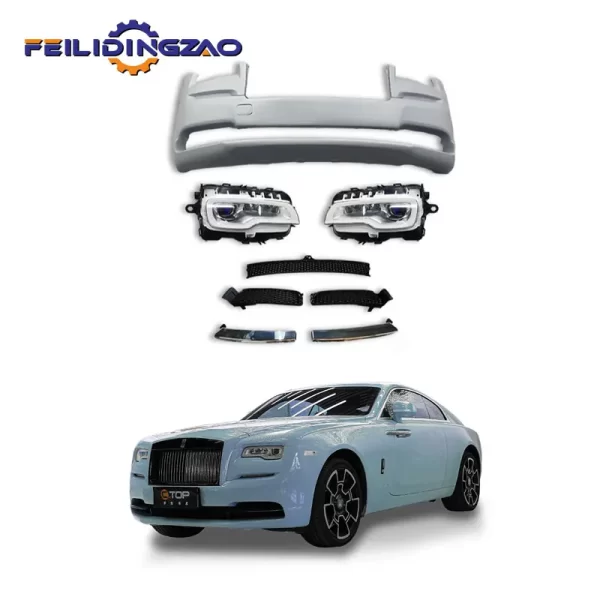Upgrade Car Front Bumper Engine Headlight Body Kit 1st up 2nd Upgrade Kit Saar Fiberglass for Rolls-royce Wraith 2013-2016