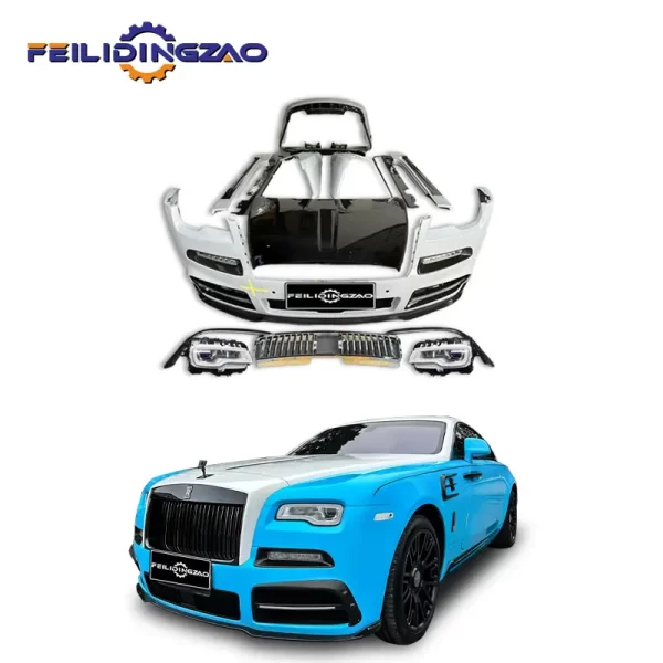 Saar Carbon Fiber Upgrade Car Front Bumper Engine Headlight Body Kit for Rolls-Royce Wraith 2013-2016 1st up 2nd Upgrade Kit