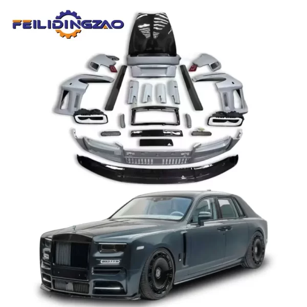 Saar Carbon Fiber Car Front Bumper Engine Cover Body Kit Upgraded to for Rolls-Royce Phantom 2004-2017To Mansory Style
