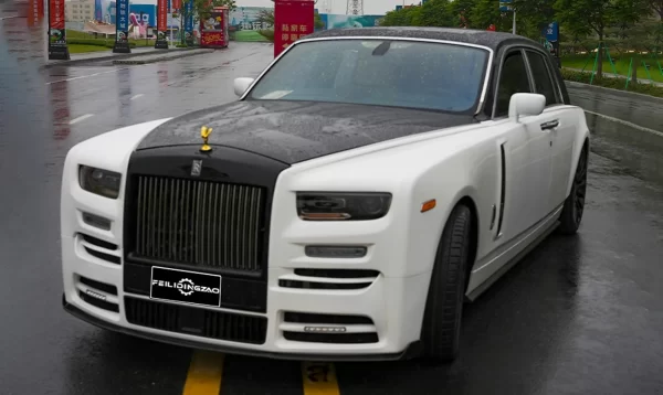 Saar Carbon Fiber Car Front Bumper Engine Cover Body Kit Upgraded to for Rolls-Royce Phantom 2004-2017To Mansory Style - Image 4