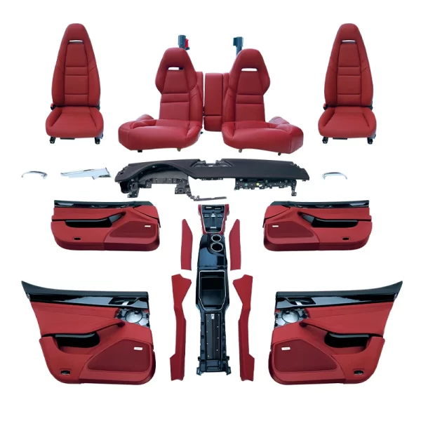 Saar Deluxe Seat Door Steering Wheel Center Console Saddle Meter Upgrade Interior Kit for Porsche Panamera 970-971