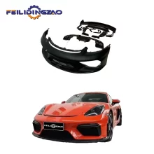 Facelift to Gt4 Style Car Front Bumper Rear Spoiler Side Skirts Auto Body Parts for Pors-che 718 Boxster Cayman Full Body Kits
