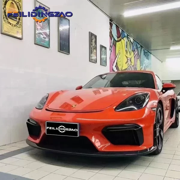 Facelift to Gt4 Style Car Front Bumper Rear Spoiler Side Skirts Auto Body Parts for Pors-che 718 Boxster Cayman Full Body Kits - Image 2