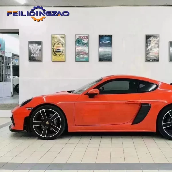 Facelift to Gt4 Style Car Front Bumper Rear Spoiler Side Skirts Auto Body Parts for Pors-che 718 Boxster Cayman Full Body Kits - Image 5