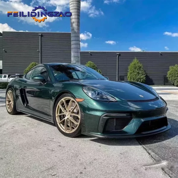 Facelift to Gt4 Style  PP Material Front Bumper Rear Spoiler Side Skirts Auto Body Parts for Pors-che 718 Boxster  Body Kits - Image 3