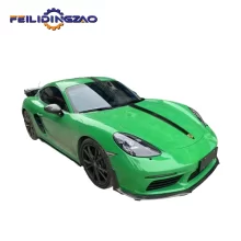 Upgrade to New GT-4 Style Carbon Fiber 718 Rear Wing Spoiler for Pors-che Boxster Cayman