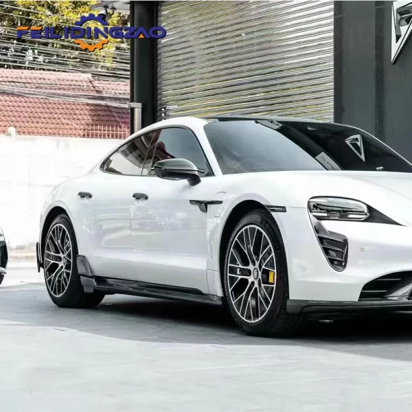 Facelift to Te-Chart  Style Car Front Bumper Rear Spoiler Side Skirts Auto Body Parts for Pors-che Taycan Full Body Kits - Image 3