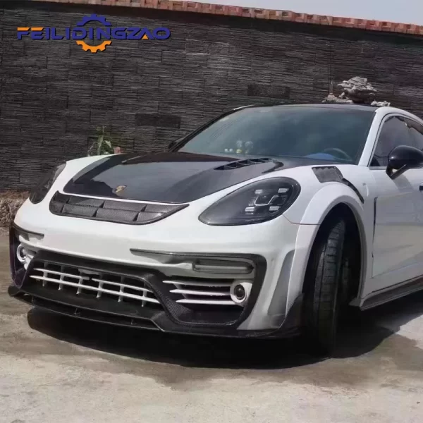 Upgrade Facelift to MSY Style Car Front Bumper Rear Spoiler Side Skirts Auto Body Parts for Pors-che 971 Full Body Kits - Image 4