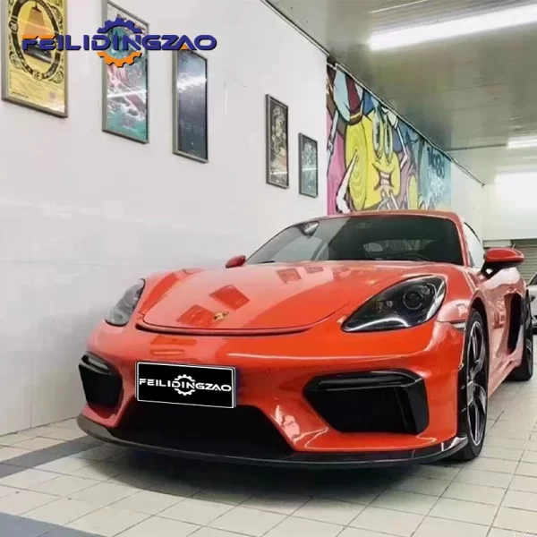 Saar PP Material Front Bumper Side Fender Rear Bumper Exhaust Body Kit for Porsche 718 Cayman Boxster Upgrade to Gt4 Style - Image 3