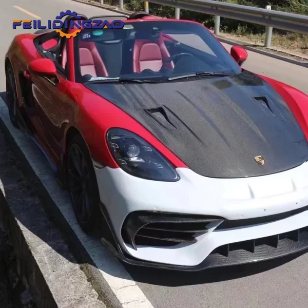 Saar PP Material Front Bumper Side Fender Rear Bumper Exhaust Body Kit for Porsche 718 Cayman Boxster Upgrade to PD Style - Image 4