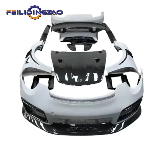 Saar Front Bumper Lip Side Skirts Rear Bumper Front Shroud PP Material Bodykit for Porsche 911 Upgrade GT2 Style Body Kit - Image 2