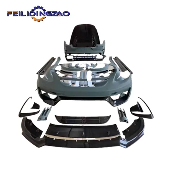 Auto Body Parts Upgrade Facelift Car Front Bumper Rear Spoiler Side Skirts Lips Body Kits for Porsche 971 to MSY Style - Image 2