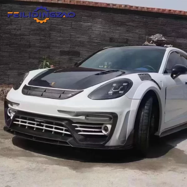 Auto Body Parts Upgrade Facelift Car Front Bumper Rear Spoiler Side Skirts Lips Body Kits for Porsche 971 to MSY Style - Image 3