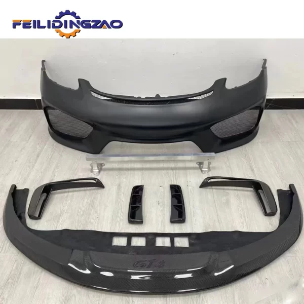 Saar Auto Body Parts PP Material Front Bumper Rear Spoiler Side Skirts Body Kits for Porsche 718 Boxster Facelift to Gt4 Style - Image 4