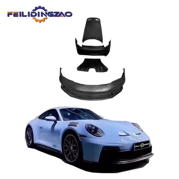 Upgrade GT3 Style Body Kit for Porsche 911 992 Front Bumper Side Skirts Rear Bumper Assembly PP Material Bodykit
