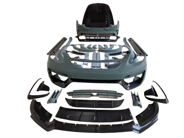 Saar Modified to MSY Style Front Rear Bumper Lip Side Skirts Body Kits for Porsche 971 - Image 2