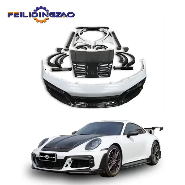 Saar Upgrade TECHART GTstreet R Style Front Bumper Side Skirts Rear Bumper Assembly PP Body Kit for Porsche 911 992 2019-2024