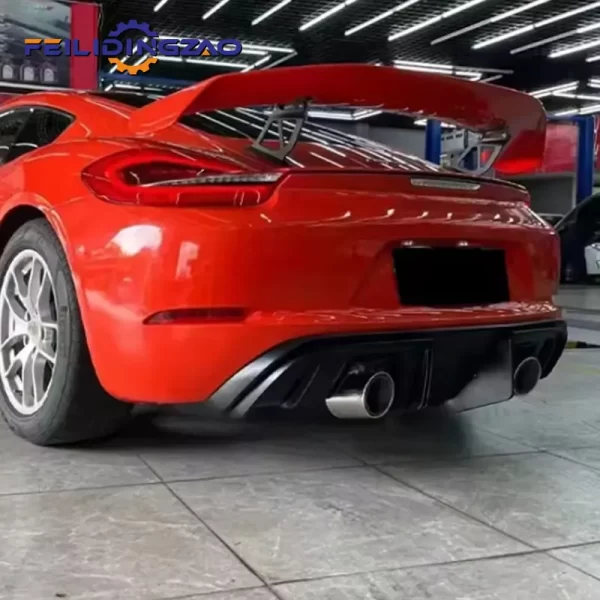 Saar Carbon Fiber  Front Rear Spoiler Side Skirts 987 Updated GT4 Style Car Body Kit for Porsche Cayman Boxster Spyder 987 - Image 5
