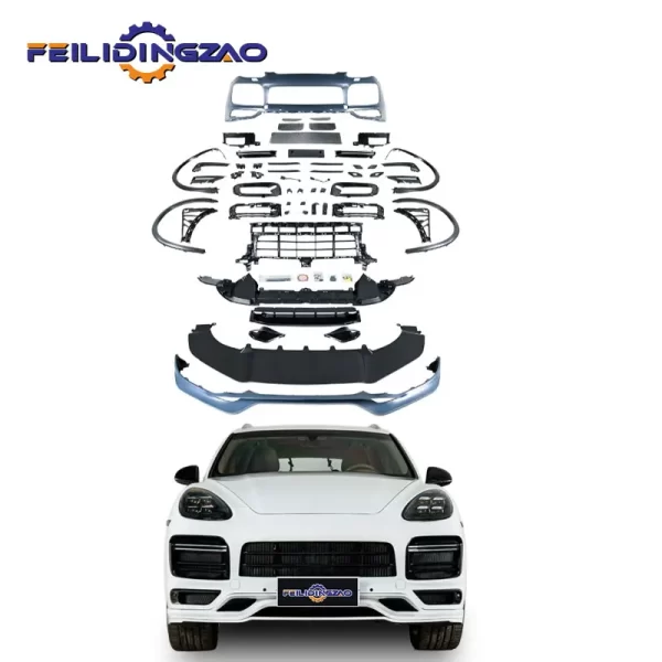 Saar Carbon Fiber  Front Rear Spoiler Side Skirts 958.1 Updated to 9Y0.1style Car Body Kit for Porsche Cayenne 2011-2014 Bodykit