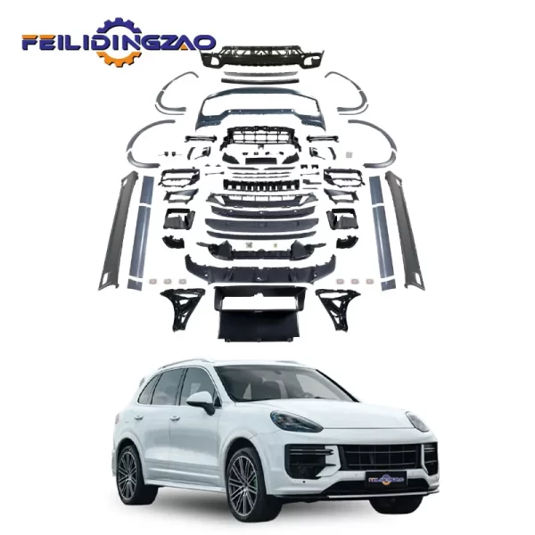 Saar Carbon Fiber Front Rear Bumper Spoiler 958.2 Upgrade to 9Y0.2 Turbo GT Style Car Body Kit for Porsche Cayenne 2015-2017