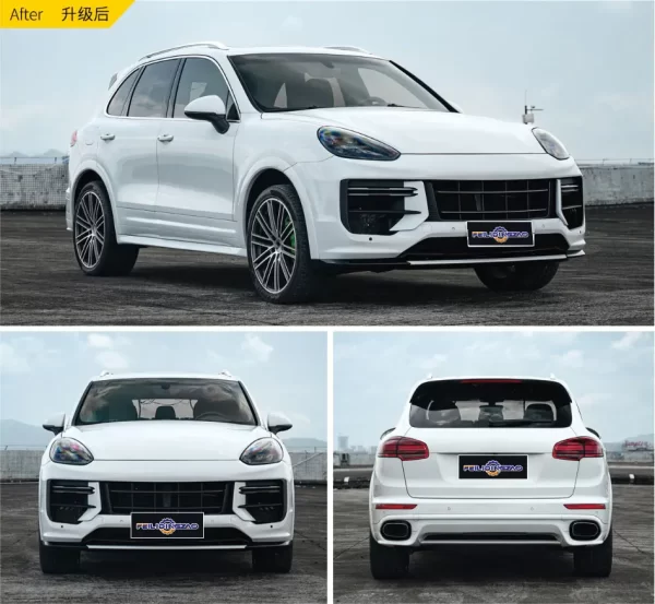 Saar Carbon Fiber Front Rear Bumper Spoiler 958.2 Upgrade to 9Y0.2 Turbo GT Style Car Body Kit for Porsche Cayenne 2015-2017 - Image 5