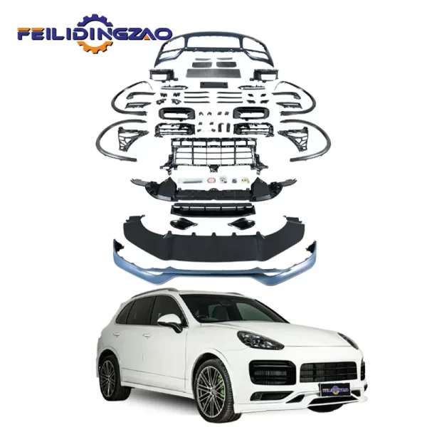 Saar Carbon Fiber Front Rear Bumper Spoiler 958.2 Upgrade to 9Y0.1 SD Style Car Body Kit for Porsche Cayenne 2015-2017