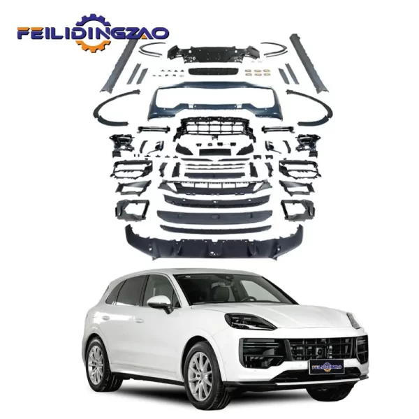 Saar Carbon Fiber Front Rear Bumper Spoiler 9Y0.2 Upgrade to Turbo GT SD Style Car Body Kit for Porsche Cayenne 2024-