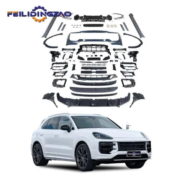 Saar Carbon Fiber Front Rear Bumper Spoiler 9Y0.1 Upgrade to 9Y0.2 Turbo GT SD Style Car Body Kit for Porsche Cayenne 2018-2023