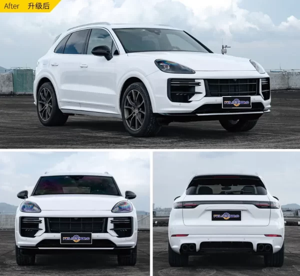Saar Carbon Fiber Front Rear Bumper Spoiler 9Y0.1 Upgrade to 9Y0.2 Turbo GT SD Style Car Body Kit for Porsche Cayenne 2018-2023 - Image 4