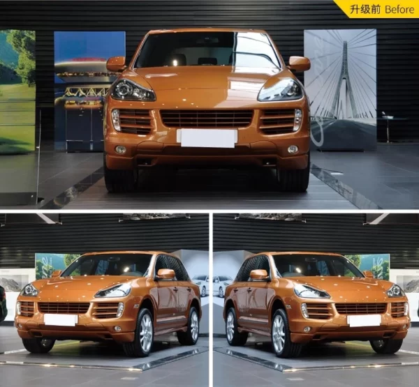 Saar Carbon Fiber Front Rear Bumper Spoiler Upgrade to 2023 Turbo Style Car Body Kit for Porsche Cayenne 2008-2000 - Image 3