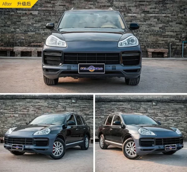 Saar Carbon Fiber Front Rear Bumper Spoiler Upgrade to 2023 Turbo Style Car Body Kit for Porsche Cayenne 2008-2000 - Image 4