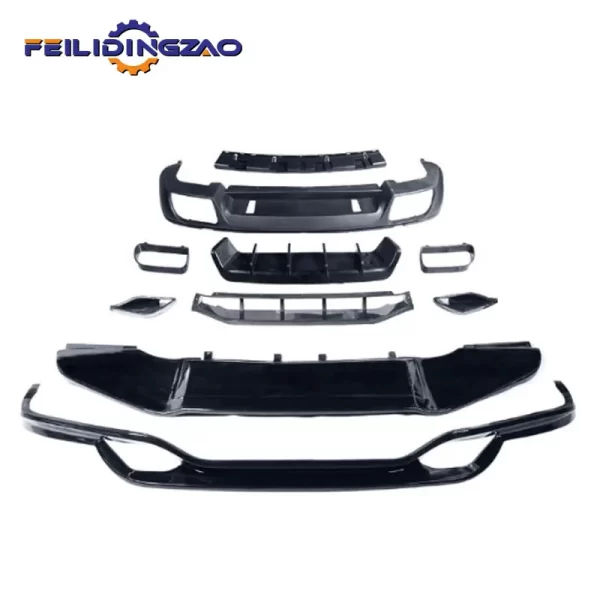 Saar Carbon Fiber Front Rear Bumper Spoiler Upgrade to 9Y0 TKT Style Car Body Kit for Porsche Cayenne 2011-2013 - Image 2