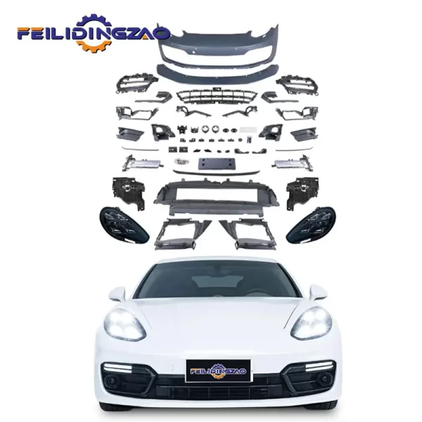 Saar Car PP Carbon Fiber Bumper Lip 971 GTS Body Kit for Porsche Panamera 970.2 2014-2016 Upgrade to 971 GTS Bodykit