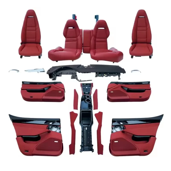 Saar RHD Deluxe Seat Door Steering Wheel Center Console Upgrade Interior Kit for Porsche Panamera 970-971 2017-2020 - Image 2