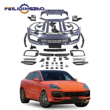 Saar PP/ Carbon Fiber/Fiberglass Bumpers Body Kits for Porsche Cayenne 2018-2023 Upgrade to Coupe Turbo Style  Bodykit