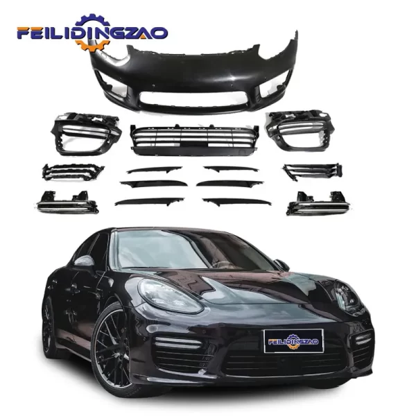 Saar Car PP Carbon Fiber Bumper Lip Turbo Style Body Kit for Porsche Panamera 2014-2016 Upgrade to Turbo Bodykit