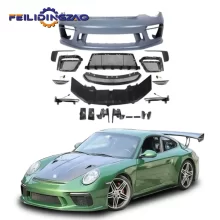 Saar Front Bumper Side Skirts Rear Bumper Assembly Gt3 Style Body Kit for Porsche 911 997 Upgrade Gt3 Front Bumper Body Kit