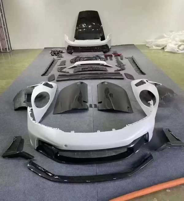 Saar Upgrade GT3RS Style Front Bumper Side Skirts Rear Bumper Assembly Body Kit for Porsche 911 992  Upgrade to GT3RS Style - Image 2