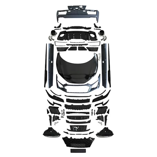 Suitable for Audi R8 07-14 Upgrade 21Body Kit Front Rear Bumper Assembly Grille Side Skirt Headlight Appearance Accessory Refit - Image 2