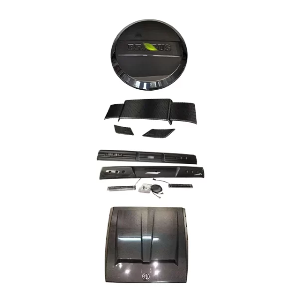 Suitable for Benzz G-Class w463w464 carbon fiber engine hood  tail wing spare tire cover  exterior light accessory refit - Image 2