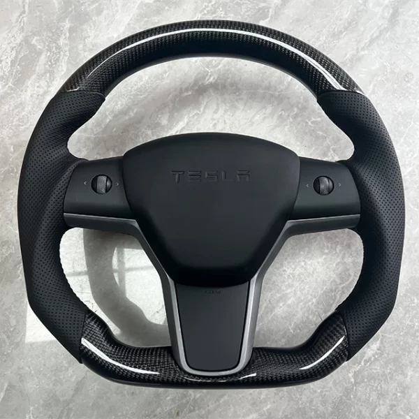 Applicable to Teslaa Model 3 Y Steering Wheel Refit  Steering Wheel with Heating Function, Interior Accessories Modification - Image 2