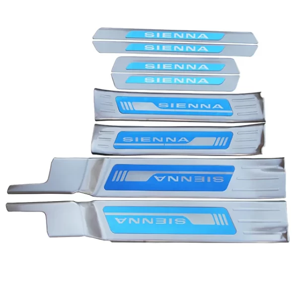 Siennaa Welcome Pedal Track Trim Rear Tailgate Guard Modification of Stainless Steel Bright bar Siennaa - Image 4