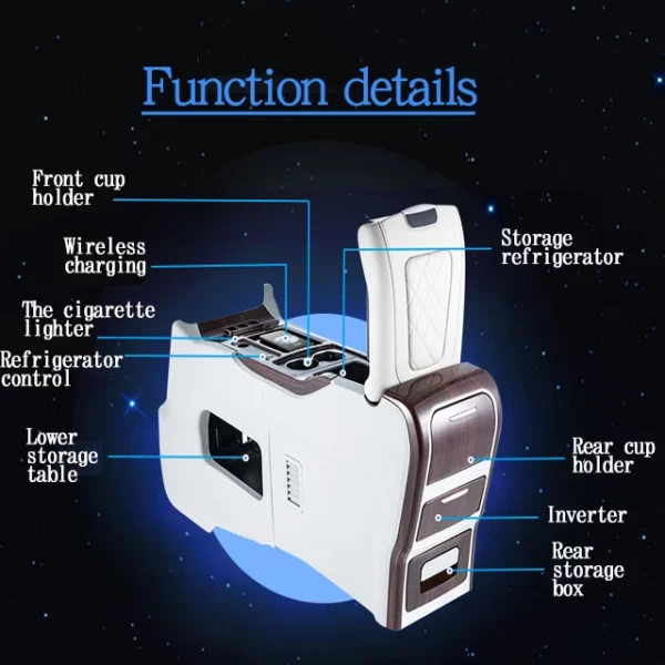 Armrest Box Interior Modification Wireless Charging Siennaa Refrigerator Armrest Box Central Control Armrest of Siennaa - Image 2