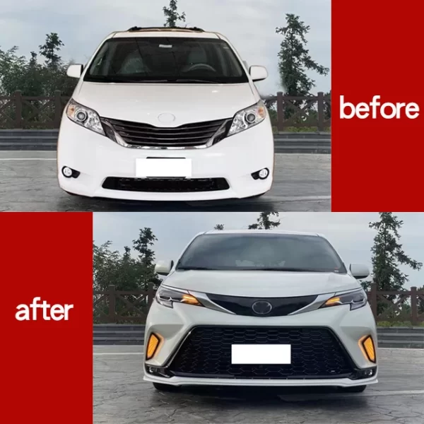 Siennaa Upgrade Old to New 11-20 Old to New 21-22 New Headlight Bonnet Siennaa Body Kit Retrofitting Accessories Old to New - Image 2