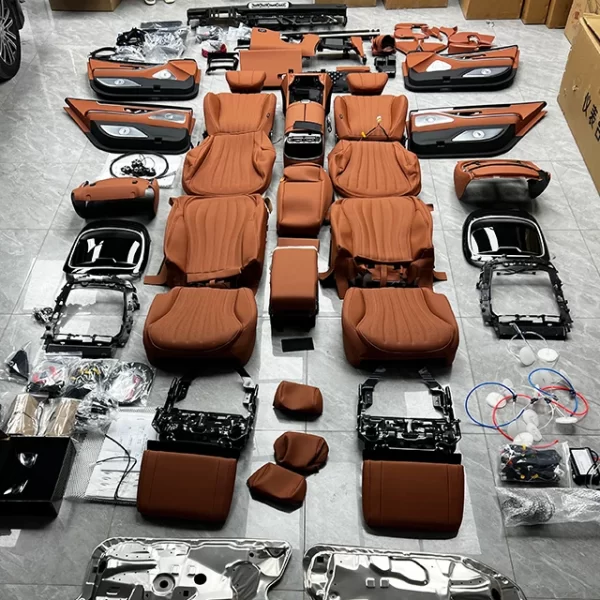 New Design W221 Upgrade to W223 Interior Kit  Modification Interior Modification of Center Console Seat Leather Cover - Image 2