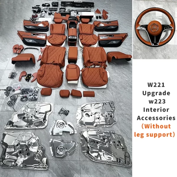 New Design W221 Upgrade to W223 Interior Kit  Modification Interior Modification of Center Console Seat Leather Cover - Image 4