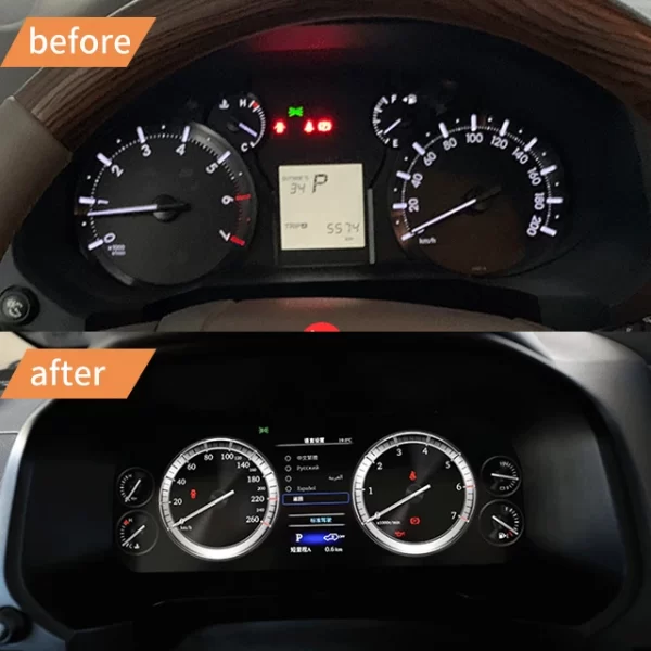 Toyotaa Dominant Prado LCD Instrument Panel Dominant Key Assembly Refit Special Multifunctional Full LCD Instrument Assembly - Image 4