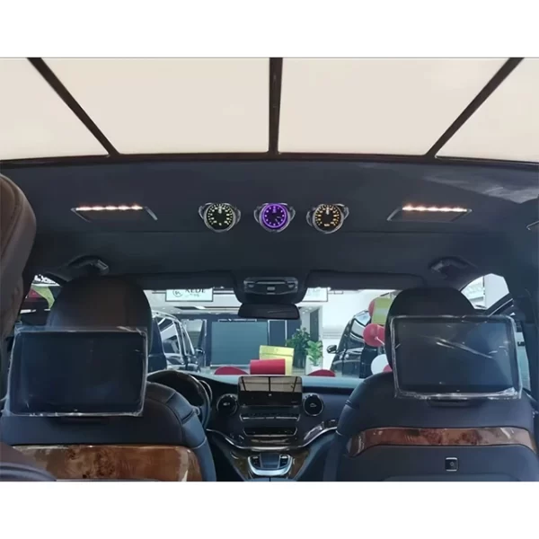 Suitable for Car Temperature Humidity and Time Triple Meter Interior Modification Triple Meter Maybach Triple Meter Modification - Image 2